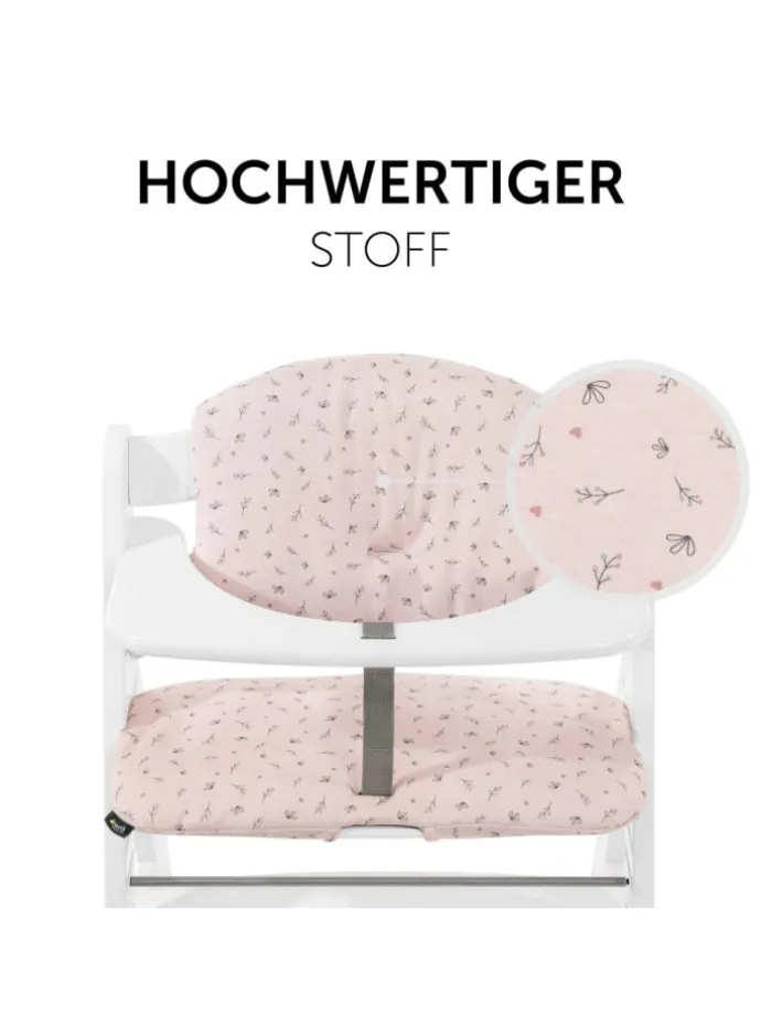 Sitzkissen / Hochstuhlauflage für Alpha Hochstuhl in rosa,grau