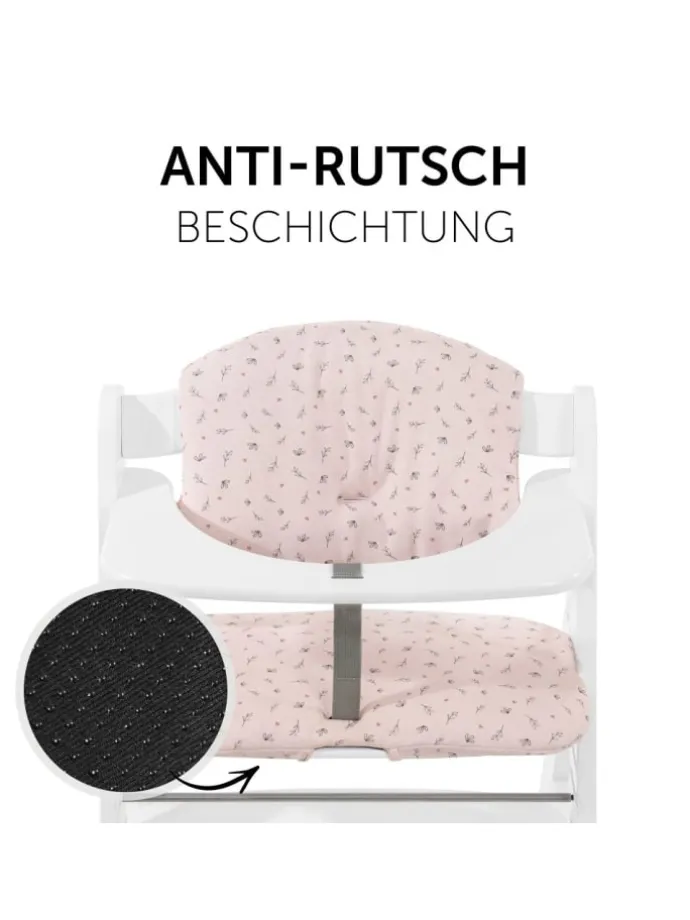 Sitzkissen / Hochstuhlauflage für Alpha Hochstuhl in rosa,grau