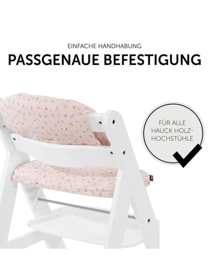 Sitzkissen / Hochstuhlauflage für Alpha Hochstuhl in rosa,grau