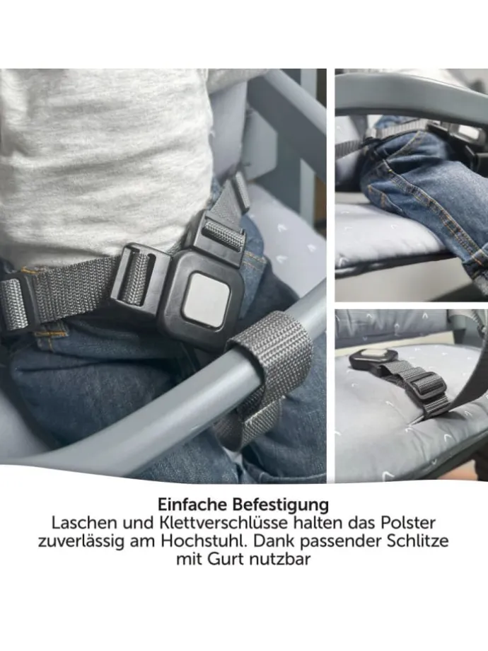 Sitzkissen / Hochstuhlauflage für bebeconfort in grau