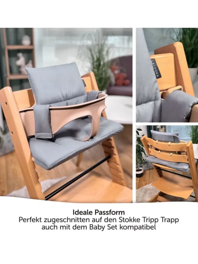 Sitzkissen / Hochstuhlauflage für Stokke in grau