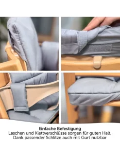 Sitzkissen / Hochstuhlauflage für Stokke in grau