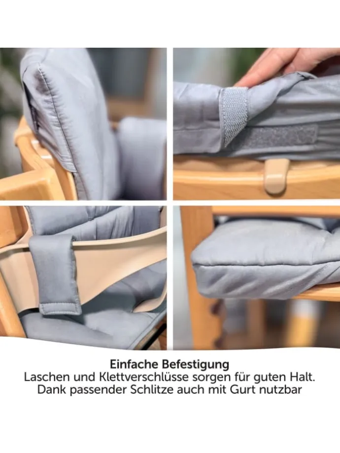 Sitzkissen / Hochstuhlauflage für Stokke in grau