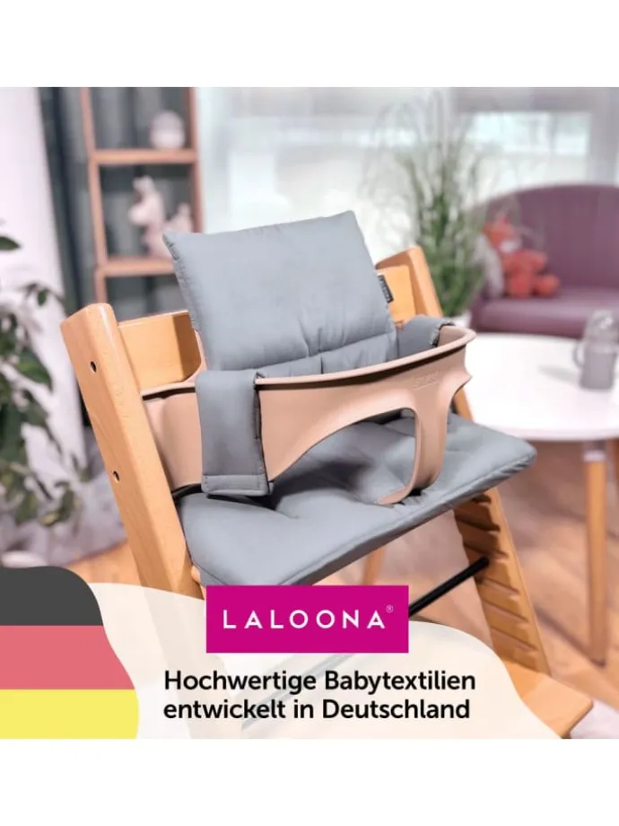 Sitzkissen / Hochstuhlauflage für Stokke in grau