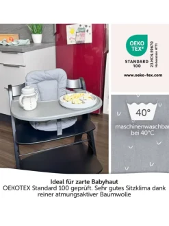 Sitzverkleinerer für Hauck Alpha Hochstuhl in grau