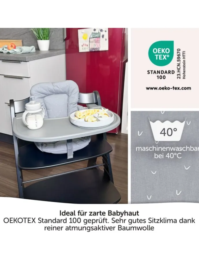 Sitzverkleinerer für Hauck Alpha Hochstuhl in grau
