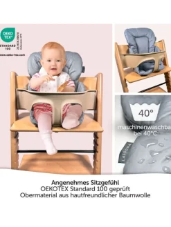 Sitzverkleinerer für Stokke Tripp Trapp Hochstuhl in grau