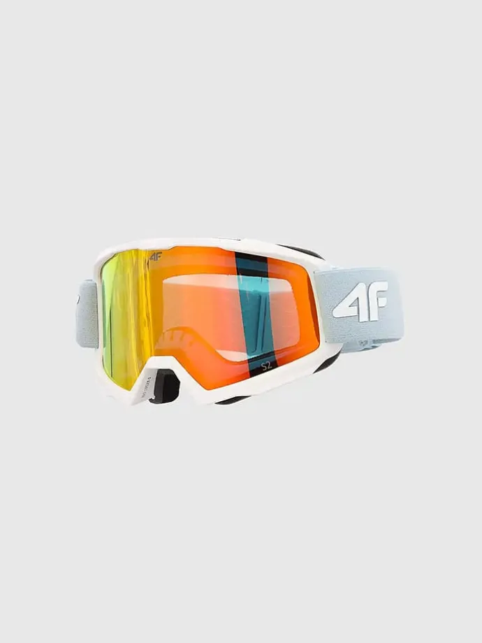 Ski-/ Snowboardbrille in Hellblau/ Orange