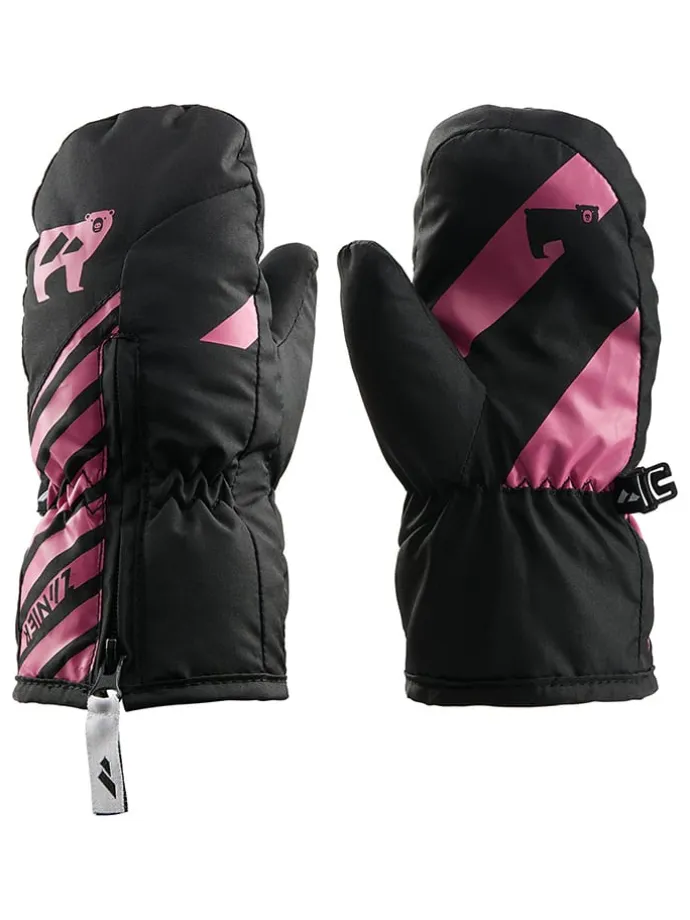 Ski-/ Snowboardfäustlinge "Sweety" in Schwarz/ Pink