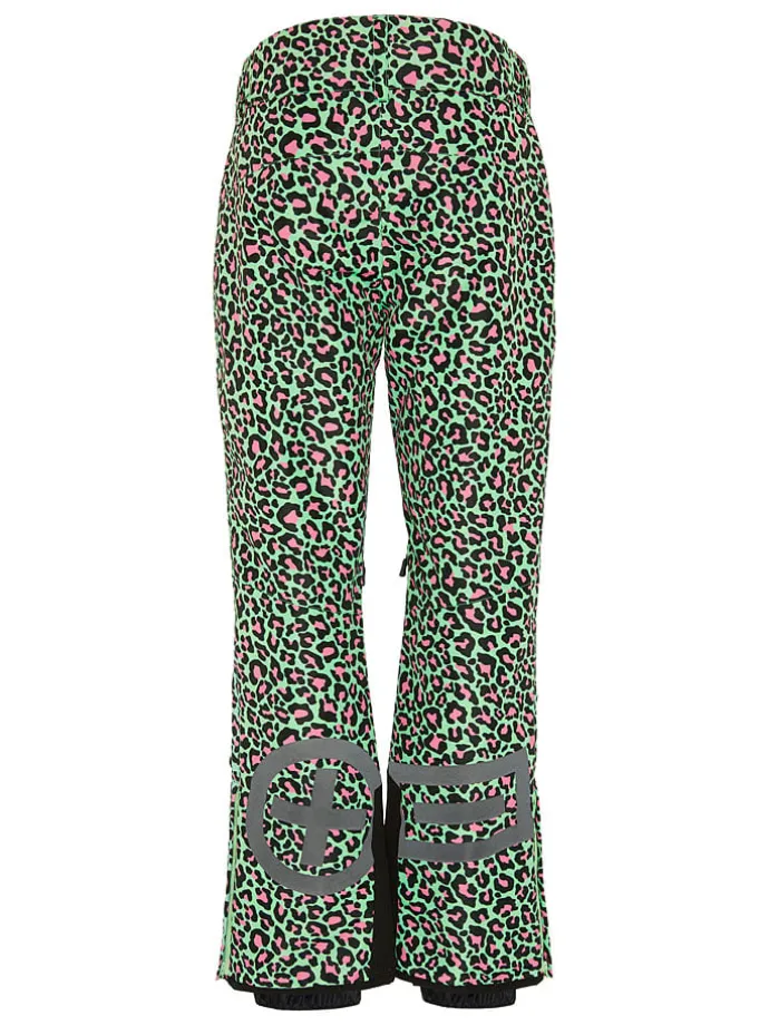 Ski-/ Snowboardhose in Grün/ Schwarz/ Pink