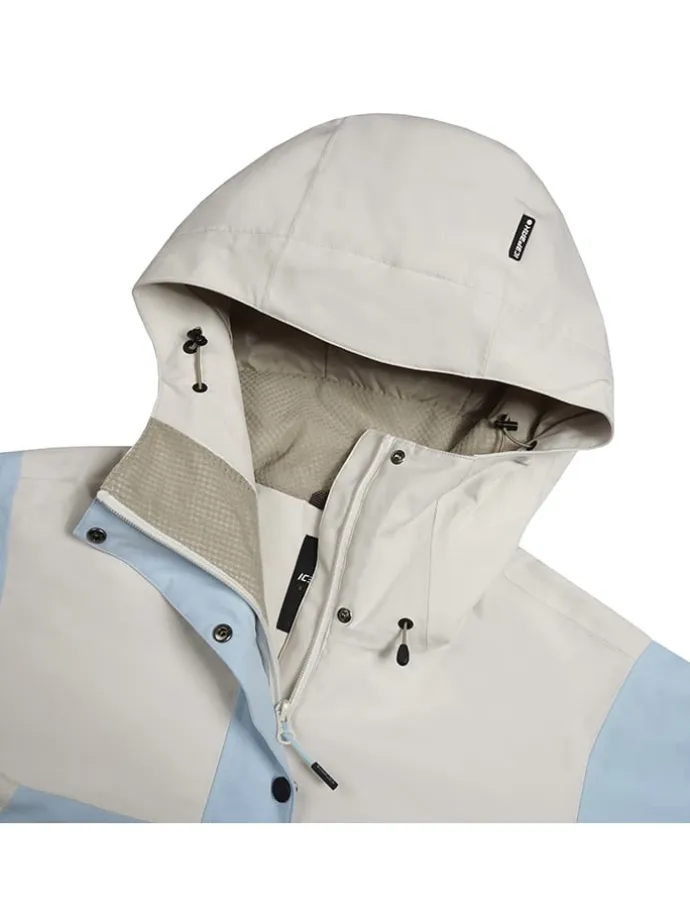 Ski-/ Snowboardjacke "Calio" in Creme/ Grau/ Hellblau