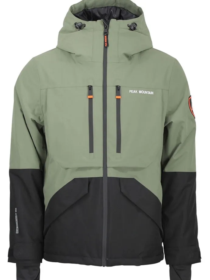 Ski-/ Snowboardjacke "Cesna" in Khaki/ Schwarz