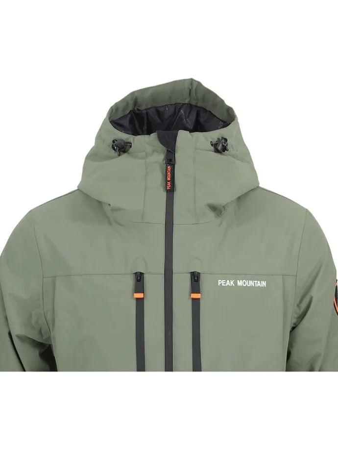 Ski-/ Snowboardjacke "Cesna" in Khaki/ Schwarz