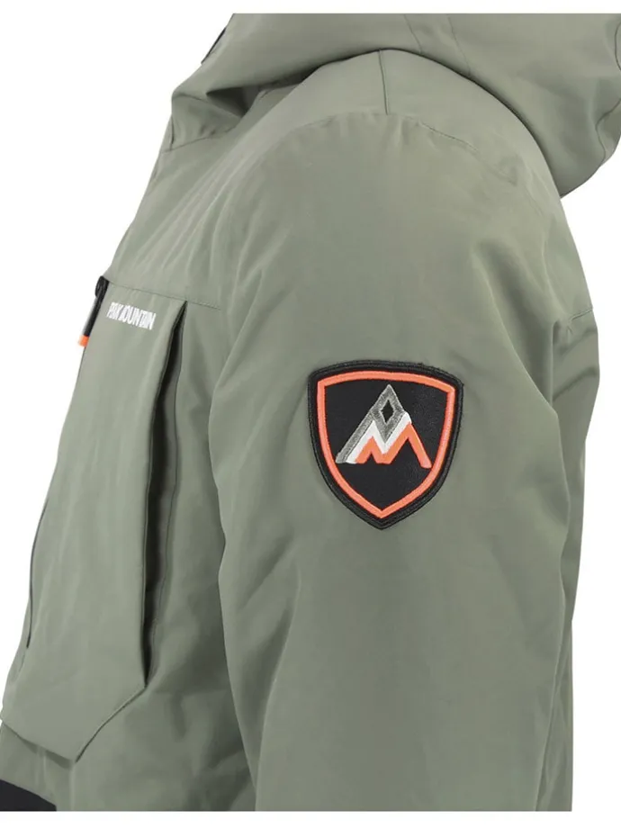 Ski-/ Snowboardjacke "Cesna" in Khaki/ Schwarz