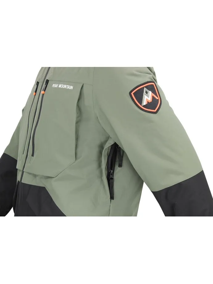 Ski-/ Snowboardjacke "Cesna" in Khaki/ Schwarz