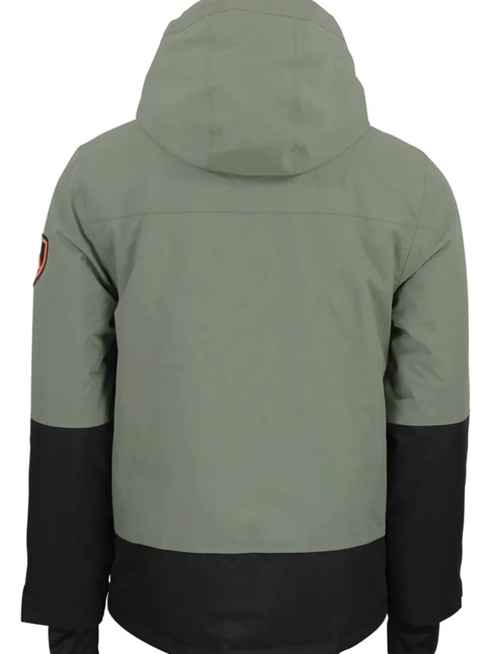 Ski-/ Snowboardjacke "Cesna" in Khaki/ Schwarz
