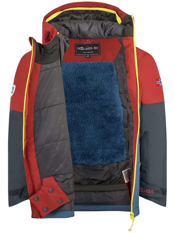 Ski-/ Snowboardjacke "Eikedalen" in Braunrot/ Blau