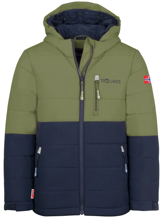 Ski-/ Snowboardjacke "Hemsedal" in Khaki/ Dunkelblau