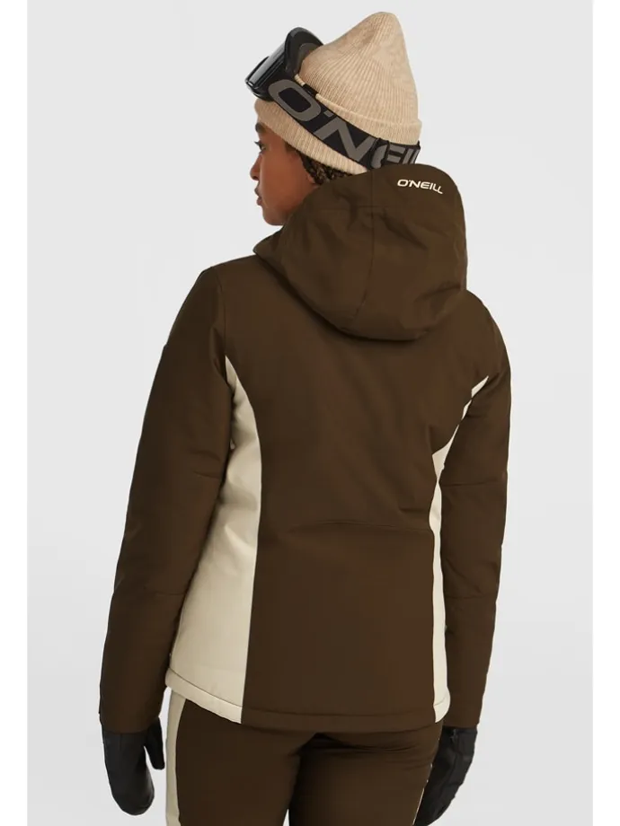 Ski-/ Snowboardjacke in Braun/ Beige