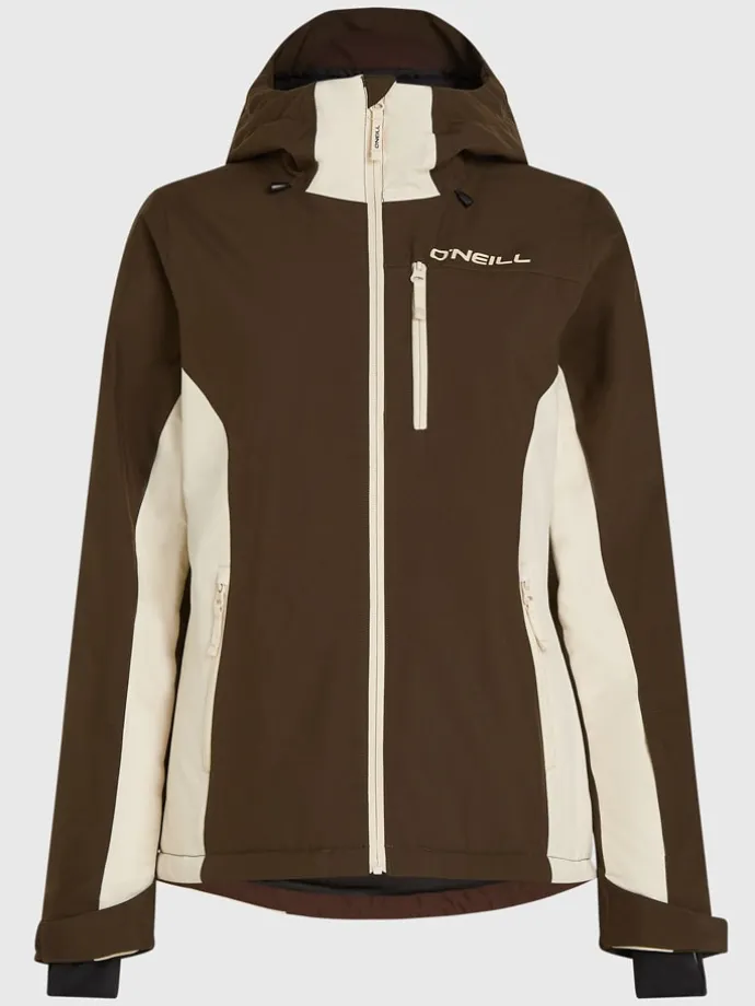 Ski-/ Snowboardjacke in Braun/ Beige