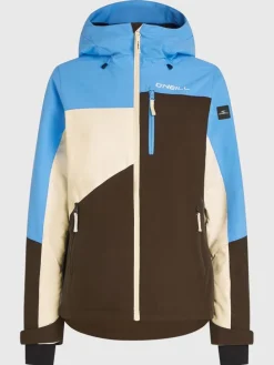 Ski-/ Snowboardjacke in Braun/ Blau