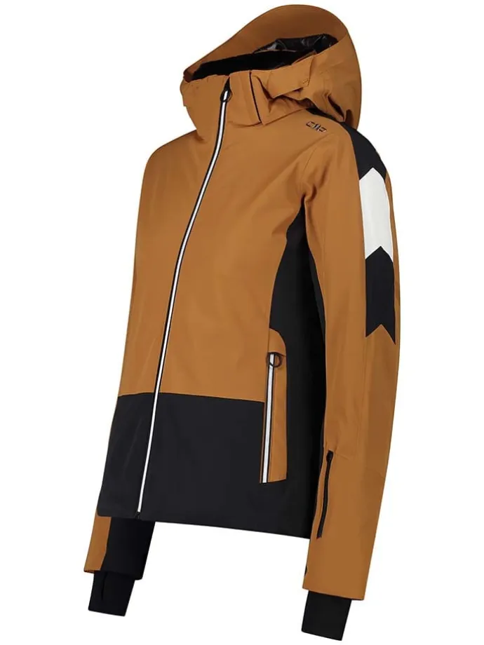 Ski-/ Snowboardjacke in Hellbraun/ Schwarz