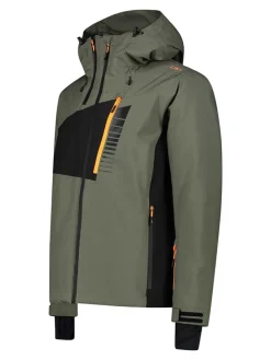 Ski-/ Snowboardjacke in Khaki/ Schwarz