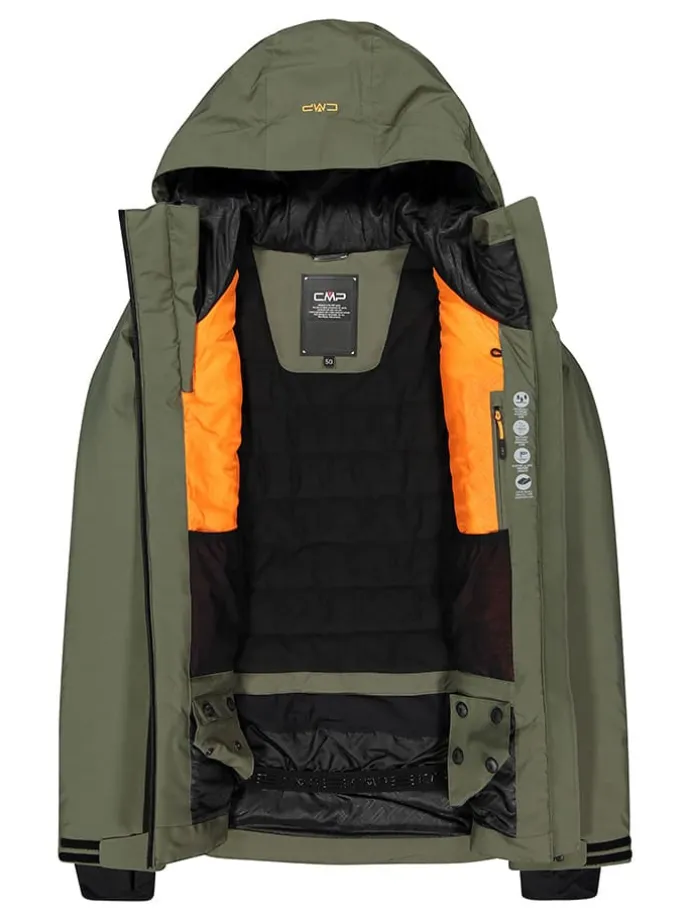 Ski-/ Snowboardjacke in Khaki/ Schwarz