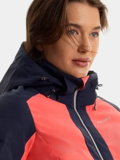 Ski-/ Snowboardjacke in Koralle/ Dunkelblau