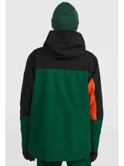 Ski-/ Snowboardjacke in Schwarz/ Grün/ Orange