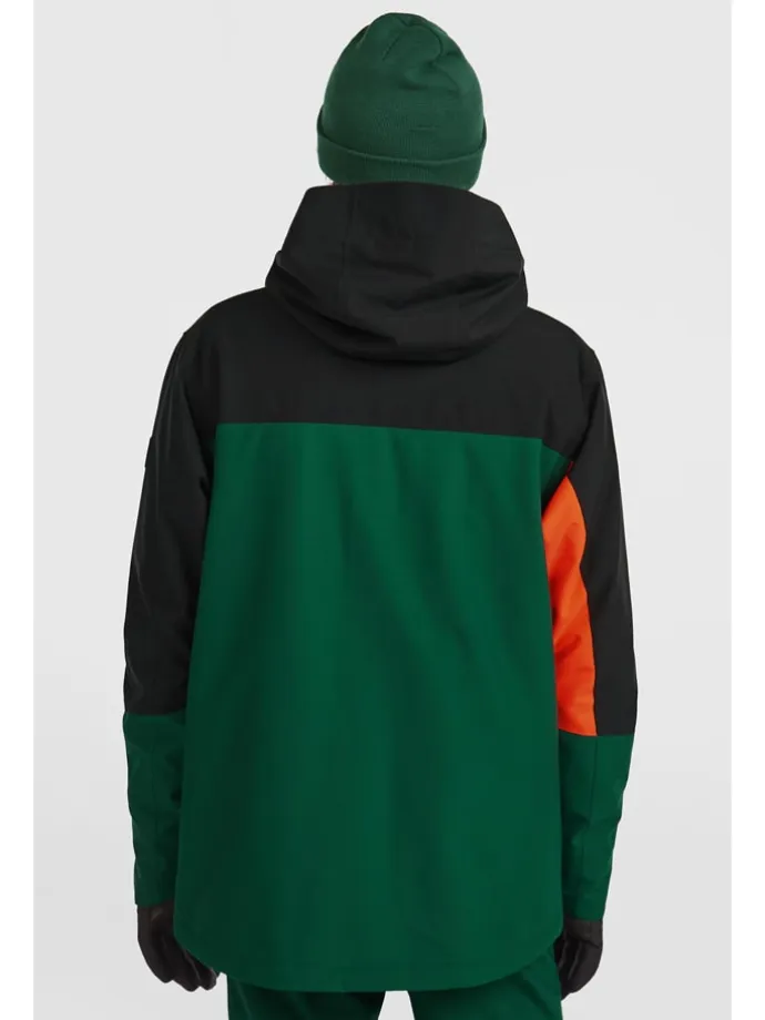 Ski-/ Snowboardjacke in Schwarz/ Grün/ Orange