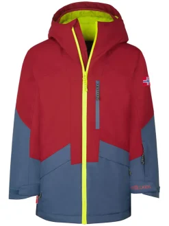 Ski-/ Snowboardjacke "Kongsberg" in Braunrot/ Blau