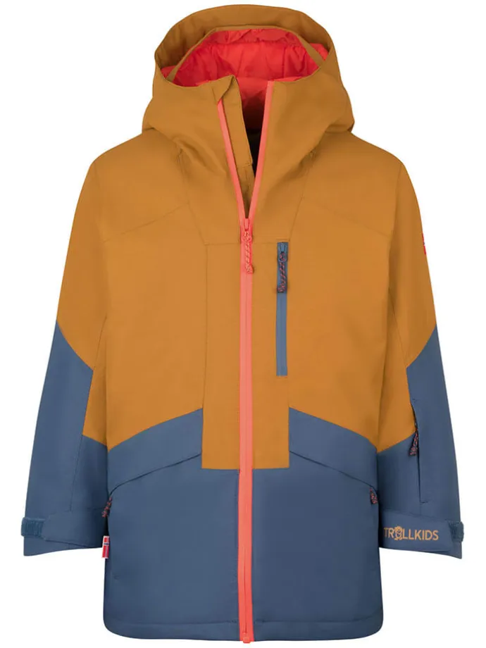 Ski-/ Snowboardjacke "Kongsberg" in Hellbraun/ Blau
