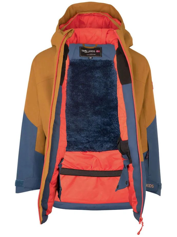Ski-/ Snowboardjacke "Kongsberg" in Hellbraun/ Blau
