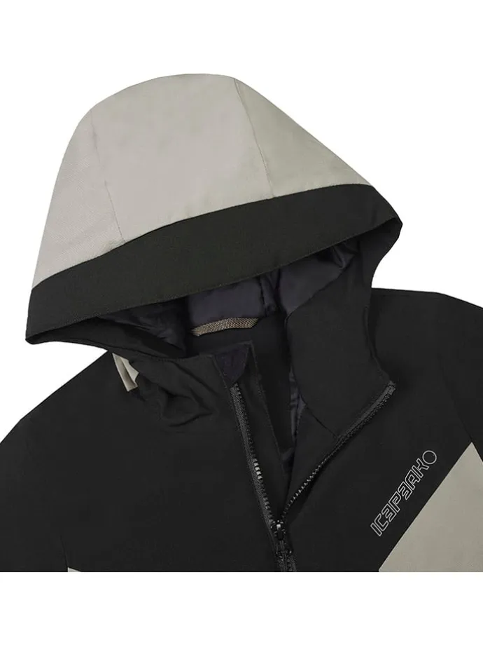 Ski-/ Snowboardjacke "Langdon" in Schwarz/ Beige