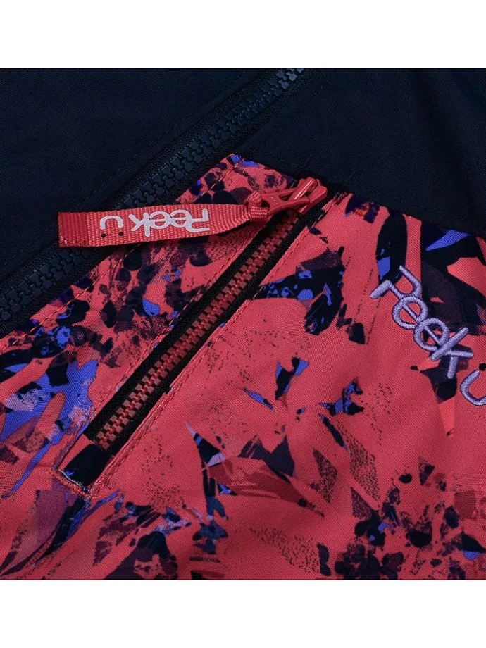 Ski-/ Snowboardjacke "Lotus" in Dunkelblau/ Pink