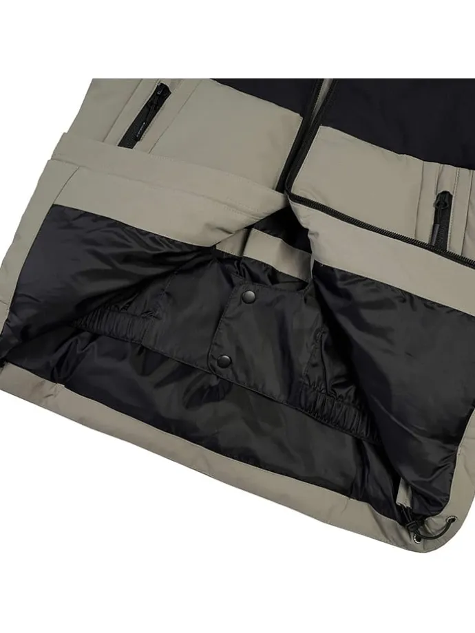 Ski-/ Snowboardjacke "Louin" in Taupe/ Schwarz
