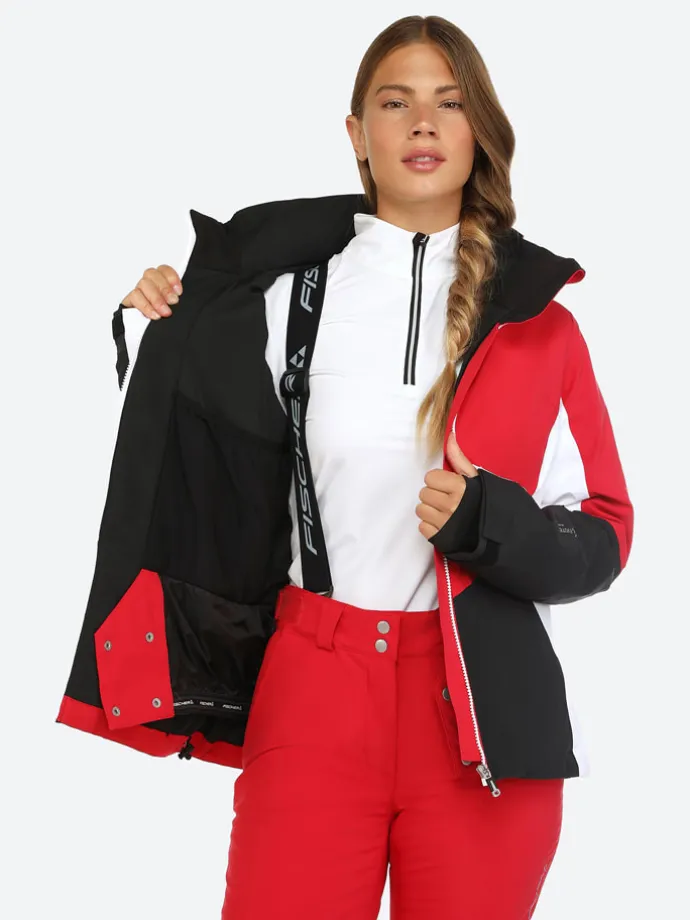 Ski-/ Snowboardjacke "Stella" in Rot/ Schwarz/ Weiß