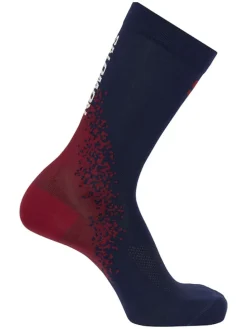 Ski-/ Snowboardsocken "Gravel Crew" in Dunkelblau/ Rot