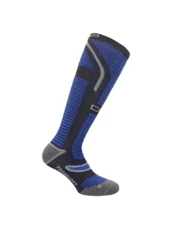 Ski-/ Snowboardsocken in Blau/ Schwarz/ Grau