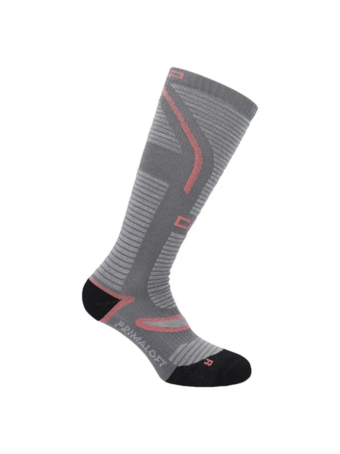 Ski-/ Snowboardsocken in Grau/ Rosa