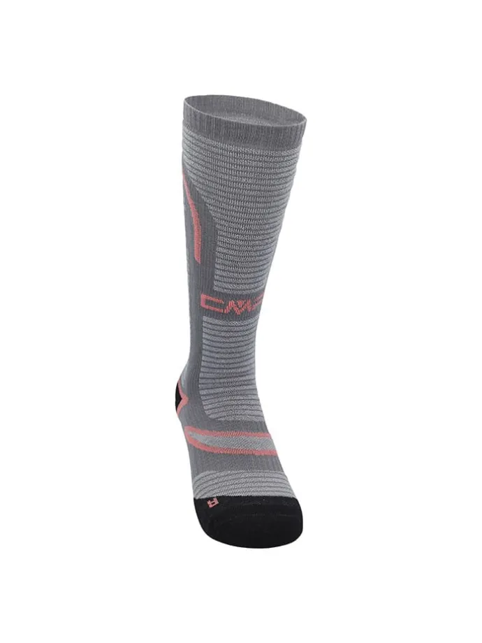 Ski-/ Snowboardsocken in Grau/ Rosa