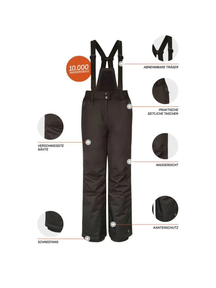 Skihose Vitalya Jr in Schwarz
