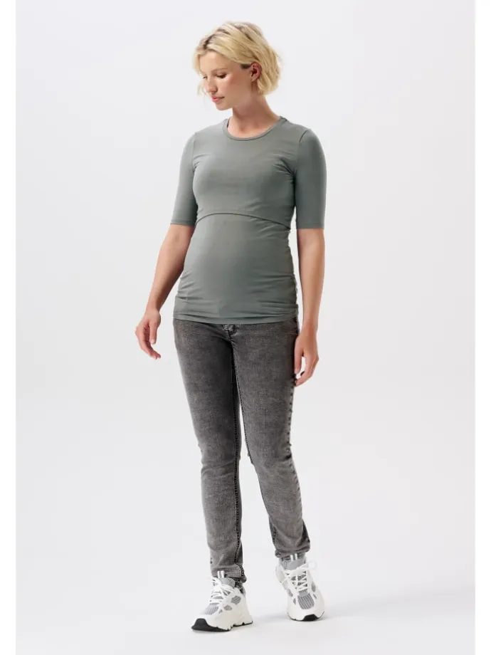 Skinny Umstandsjeans Avi in Grey Denim