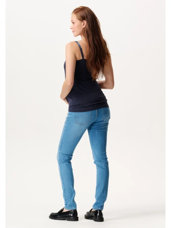 Skinny Umstandsjeans Avi in Mid Blue Denim