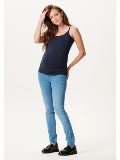 Skinny Umstandsjeans Avi in Mid Blue Denim