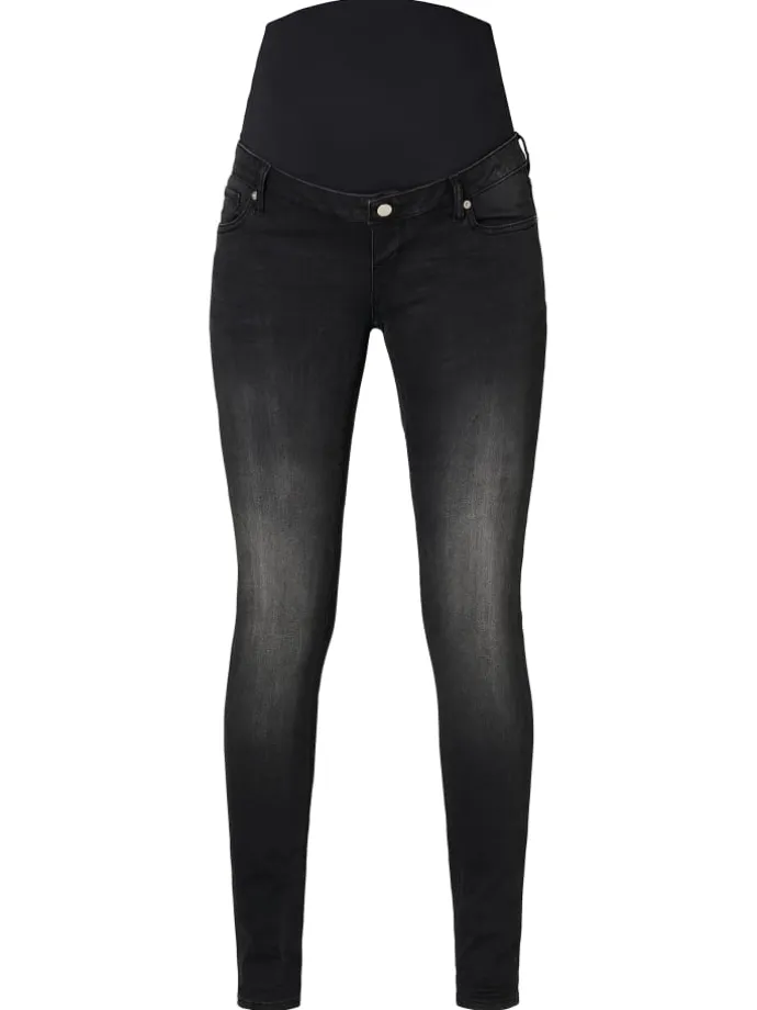 Skinny Umstandsjeans Avi in Black Denim