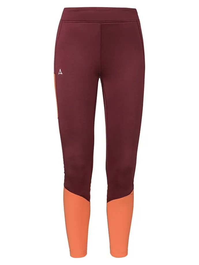 Skitourenleggings "Rosskogel" in Rot/ Orange