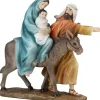 Skulptur "Maria & Josef" in Bunt  - (B)21 x (H)20,5 x (T)8,5 cm