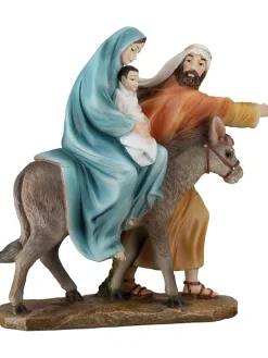 Skulptur "Maria & Josef" in Bunt  - (B)21 x (H)20,5 x (T)8,5 cm